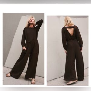 Free People Beach Darla One-Piece. Color Dark Brown.